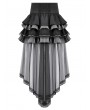 Dark in love Black Gothic Punk Vintage Layered Mesh Tail Skirt