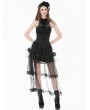 Dark in love Black Gothic Lolita Diamond Lace Patchwork Layered Tutu Skirt
