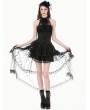 Dark in love Black Gothic Lolita Diamond Lace Patchwork Layered Tutu Skirt