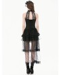 Dark in love Black Gothic Lolita Diamond Lace Patchwork Layered Tutu Skirt