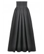 Dark in love Black Gothic Embroidered High Waist Ruffled Maxi Skirt