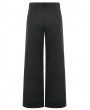 Dark in love Black Gothic Cross Zip Pocket Wide-Leg Cargo Pants for Women