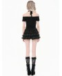 Dark in love Black Gothic Punk Lolita Ruffles Bloomer Shorts for Women