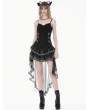 Dark in love Black Gothic Metallic Buckle Straps Cami Top for Women