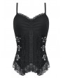 Dark in love Black Gothic Metallic Buckle Straps Cami Top for Women