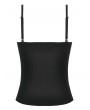 Dark in love Black Gothic Metallic Buckle Straps Cami Top for Women