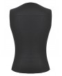 Dark in love Black Gothic Functional Cutout Metal Ring Strap Tank Top for Women