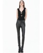 Dark in love Black Gothic Spider Decor Skeleton Cut-out Halter Tank Top for Women