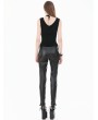 Dark in love Black Gothic Spider Decor Skeleton Cut-out Halter Tank Top for Women