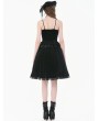 Dark in love Black Gothic Vintage Velvet Lace Patchwork Cami Top for Women
