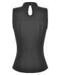 Dark in love Black Gothic Punk Metallic Ring Cutout Vest Top for Women