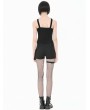 Dark in love Black Gothic Punk Studded Pentagram Mesh Spliced Tank Top for Women