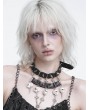 Devil Fashion Black Gothic Punk Spiked Skull Choker Necklace