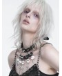 Devil Fashion Black Gothic Punk Spiked Skull Choker Necklace