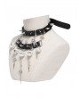 Devil Fashion Black Gothic Punk Spiked Skull Choker Necklace