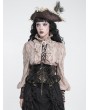 Devil Fashion Black Gothic Golden Pattern Vintage Ruffled Girdle