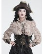 Devil Fashion Black Gothic Golden Pattern Vintage Ruffled Girdle