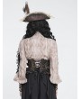 Devil Fashion Black Gothic Golden Pattern Vintage Ruffled Girdle