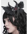 Devil Fashion Black Gothic Evil Eye Horn Wing Headdress