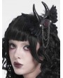 Devil Fashion Black Gothic Evil Eye Horn Wing Headdress