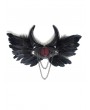 Devil Fashion Black Gothic Evil Eye Horn Wing Headdress