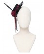 Devil Fashion Black Gothic Beaded Rose Veil Headdress