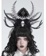 Devil Fashion Black Gothic Devil Rose Cross Skull Headwear