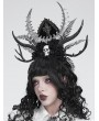 Devil Fashion Black Gothic Devil Rose Cross Skull Headwear