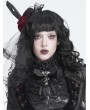 Devil Fashion Black Gothic Bat Cross Bow Tie