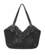 Devil Fashion Black Gothic Studded Bat Wing Tote Bag