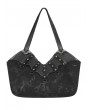 Devil Fashion Black Gothic Studded Bat Wing Tote Bag