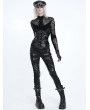 Devil Fashion Black Gothic Leather Bat Buckle Underbust Corset