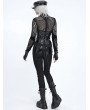 Devil Fashion Black Gothic Leather Bat Buckle Underbust Corset