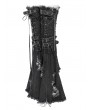Devil Fashion Black Gothic Punk Zip Ripped Flared Leg Warmers