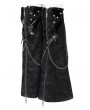 Devil Fashion Black Gothic Punk Rivet Chain Zipper Leg Warmers