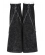 Devil Fashion Black Gothic Punk Rivet Chain Zipper Leg Warmers