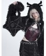 Devil Fashion Black Gothic Pentagram Chain Plush Crossbody Bag