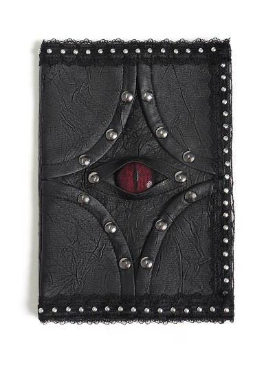 Devil Fashion Black Gothic Demon Eye Lace Trim Book Cover