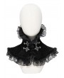 Devil Fashion Black Vintage Gothic Cross Lace Velvet Collar
