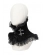 Devil Fashion Black Vintage Gothic Cross Lace Velvet Collar