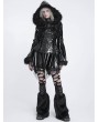 Devil Fashion Black Gothic Chain Decor Furry Flared Leg Warmers