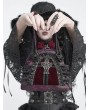 Devil Fashion Black and Red Gothic Cross Rose Lace Handbag