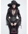 Devil Fashion Black and Red Gothic Cross Rose Lace Handbag