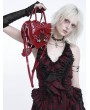 Devil Fashion Red Gothic Pentagram Spiked Heart Shaped Handbag