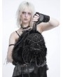 Devil Fashion Black Spider Plush Gothic Backpack with Chain
