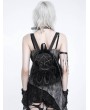 Devil Fashion Black Spider Plush Gothic Backpack with Chain