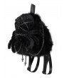 Devil Fashion Black Spider Plush Gothic Backpack with Chain