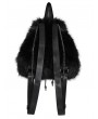Devil Fashion Black Spider Plush Gothic Backpack with Chain