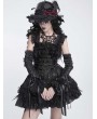 Devil Fashion Black Rose Bow Gothic Lace-Up Arm Sleeves