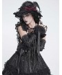 Devil Fashion Black Rose Bow Gothic Lace-Up Arm Sleeves